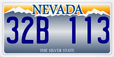 NV license plate 32B113