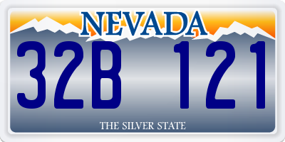 NV license plate 32B121
