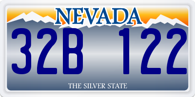 NV license plate 32B122