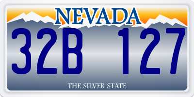 NV license plate 32B127