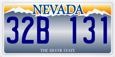 NV license plate 32B131
