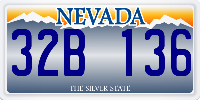 NV license plate 32B136