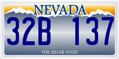 NV license plate 32B137