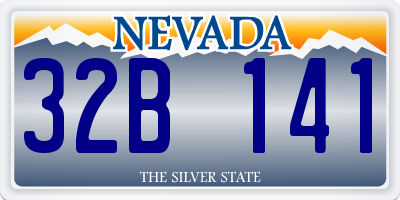 NV license plate 32B141