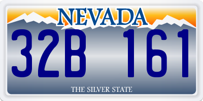 NV license plate 32B161