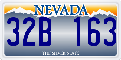 NV license plate 32B163
