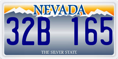 NV license plate 32B165