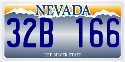 NV license plate 32B166