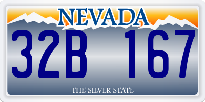 NV license plate 32B167