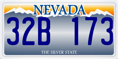 NV license plate 32B173