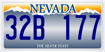 NV license plate 32B177