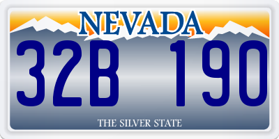 NV license plate 32B190