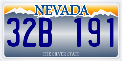 NV license plate 32B191