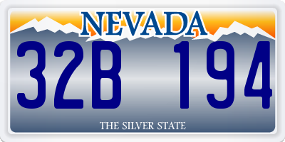 NV license plate 32B194