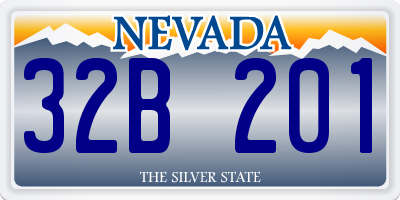 NV license plate 32B201