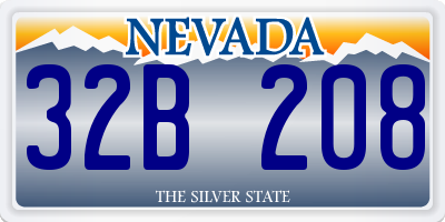 NV license plate 32B208