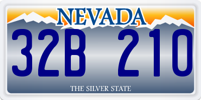 NV license plate 32B210