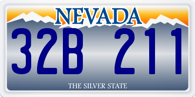 NV license plate 32B211