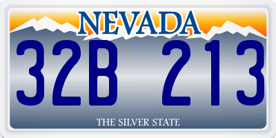 NV license plate 32B213