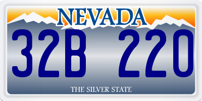 NV license plate 32B220