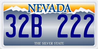 NV license plate 32B222