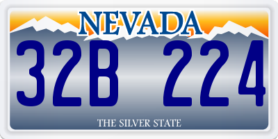 NV license plate 32B224