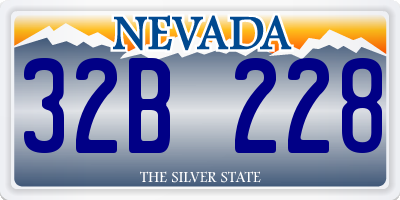 NV license plate 32B228
