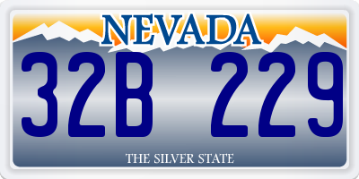 NV license plate 32B229