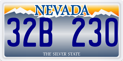 NV license plate 32B230
