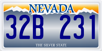 NV license plate 32B231