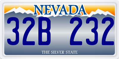 NV license plate 32B232