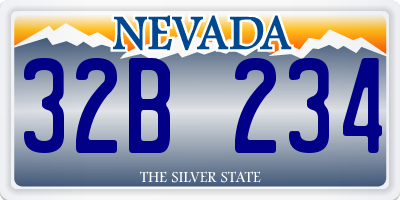 NV license plate 32B234