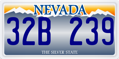 NV license plate 32B239