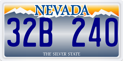 NV license plate 32B240