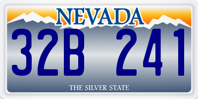 NV license plate 32B241