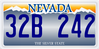 NV license plate 32B242