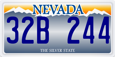 NV license plate 32B244