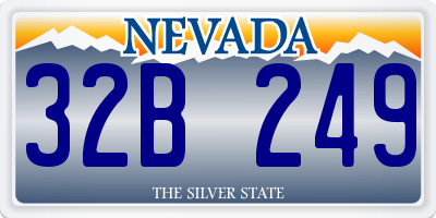 NV license plate 32B249