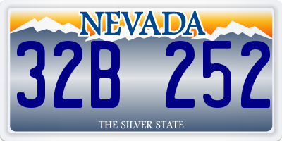 NV license plate 32B252