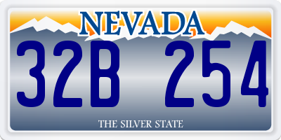 NV license plate 32B254