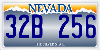 NV license plate 32B256
