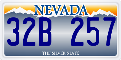 NV license plate 32B257