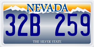 NV license plate 32B259