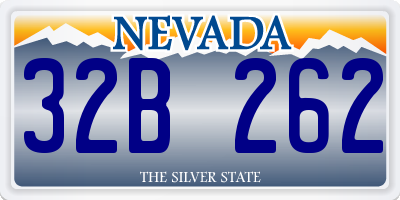 NV license plate 32B262
