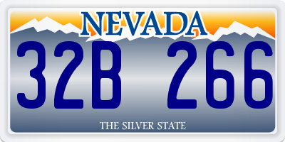 NV license plate 32B266