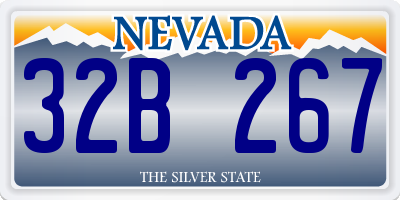 NV license plate 32B267