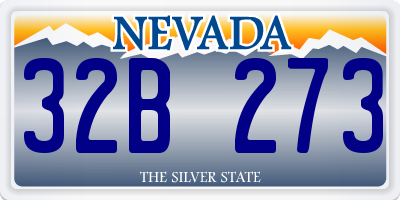 NV license plate 32B273