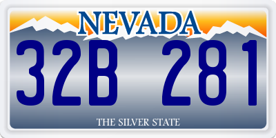 NV license plate 32B281