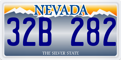 NV license plate 32B282