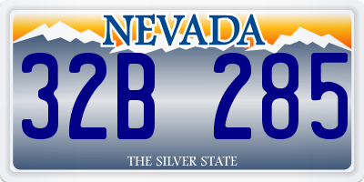 NV license plate 32B285